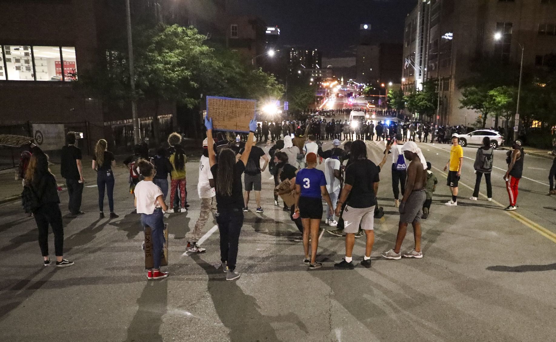 Tear gas and fireworks thrown in Downtown